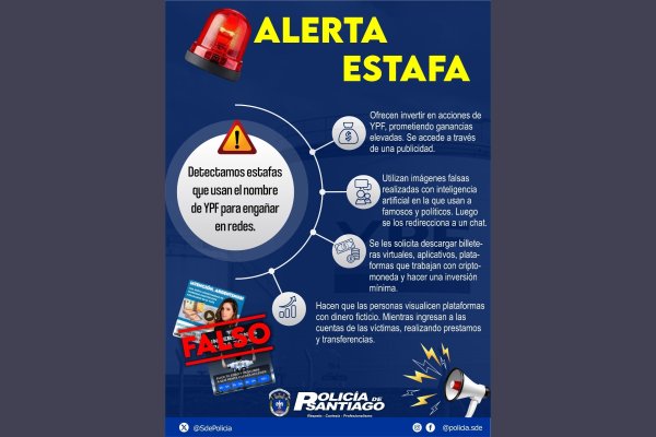 Alertan sobre nueva estafa con imágenes falsas de YPF y figuras públicas generadas por IA
