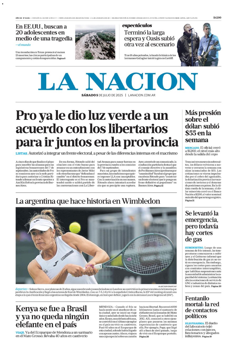 Tapa del suplemento papel