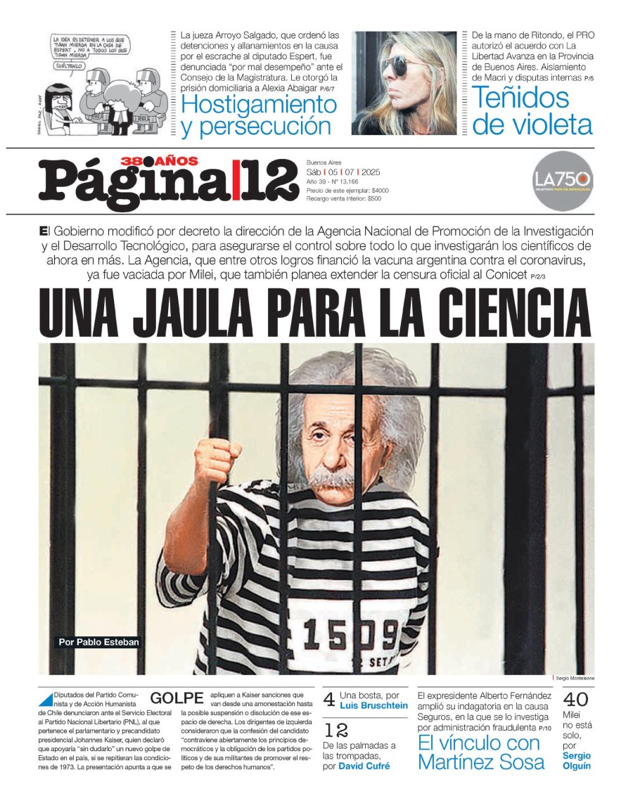 Tapa del suplemento papel