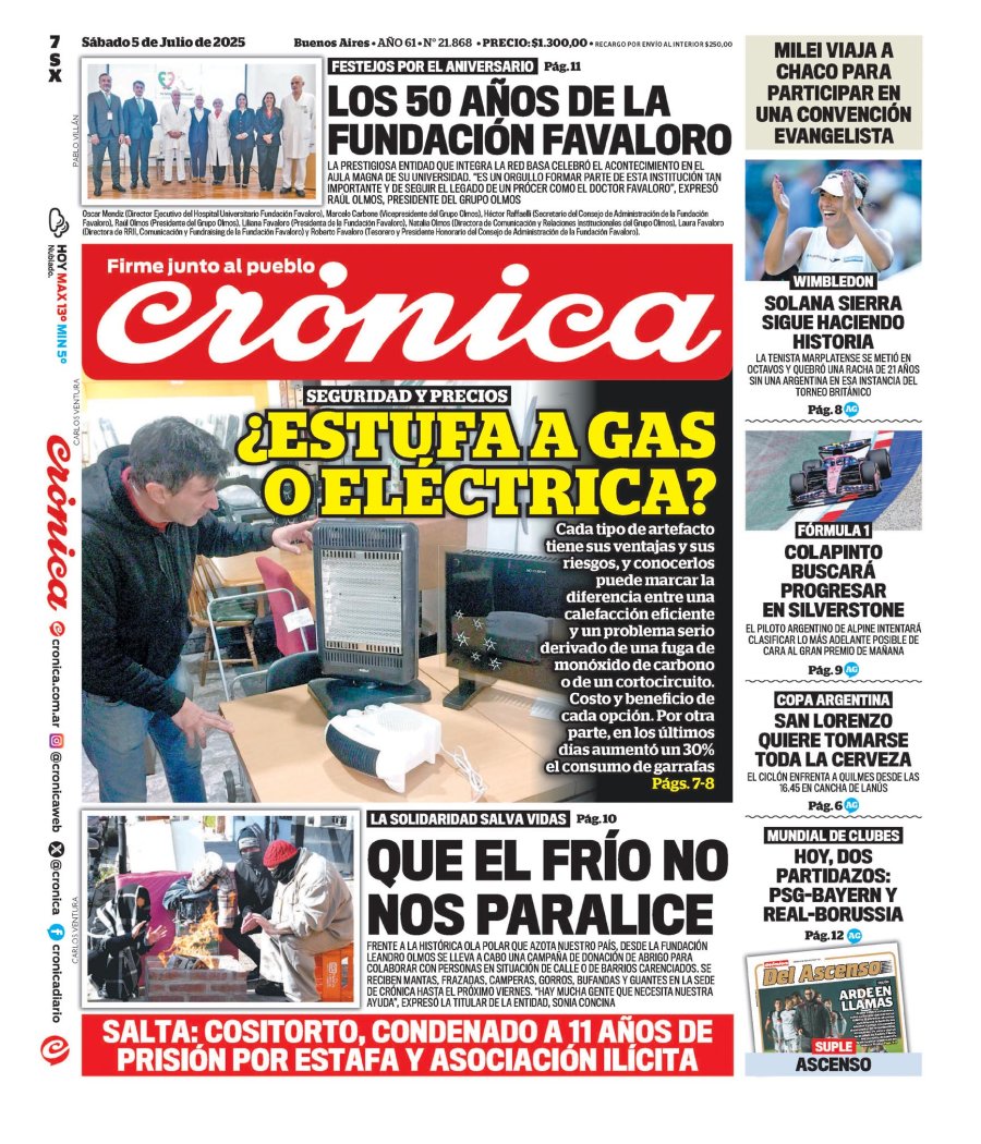 Tapa del suplemento papel