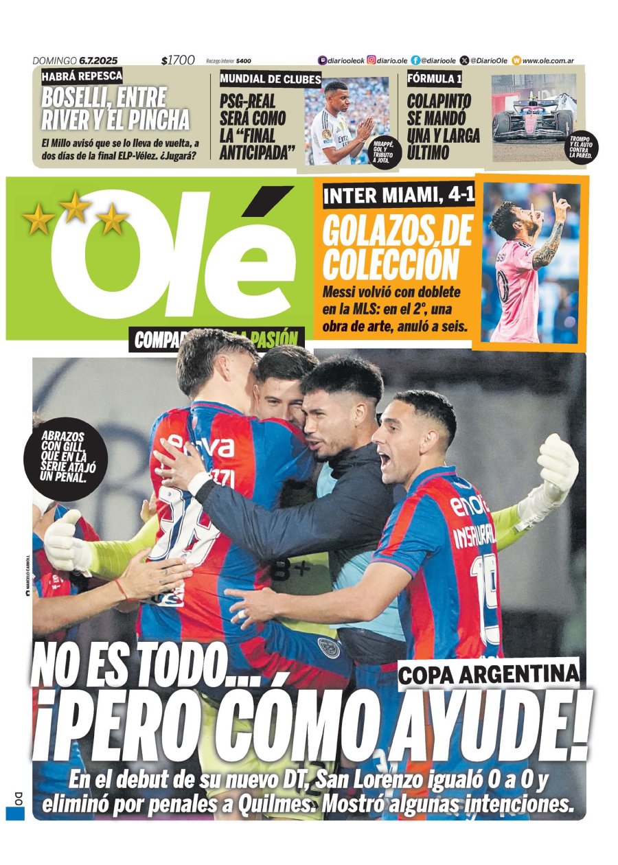 Tapa del suplemento papel