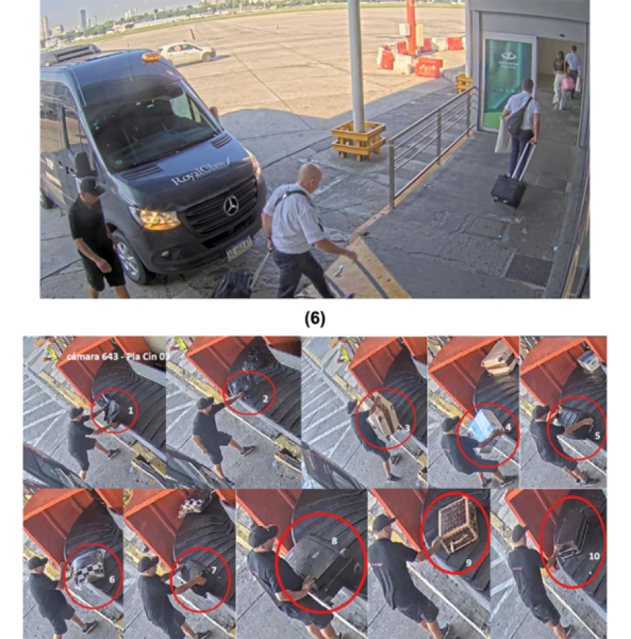 <b>El ingreso de los pasajeros del avi&oacute;n y de las valijas. (Foto: TN).</b>