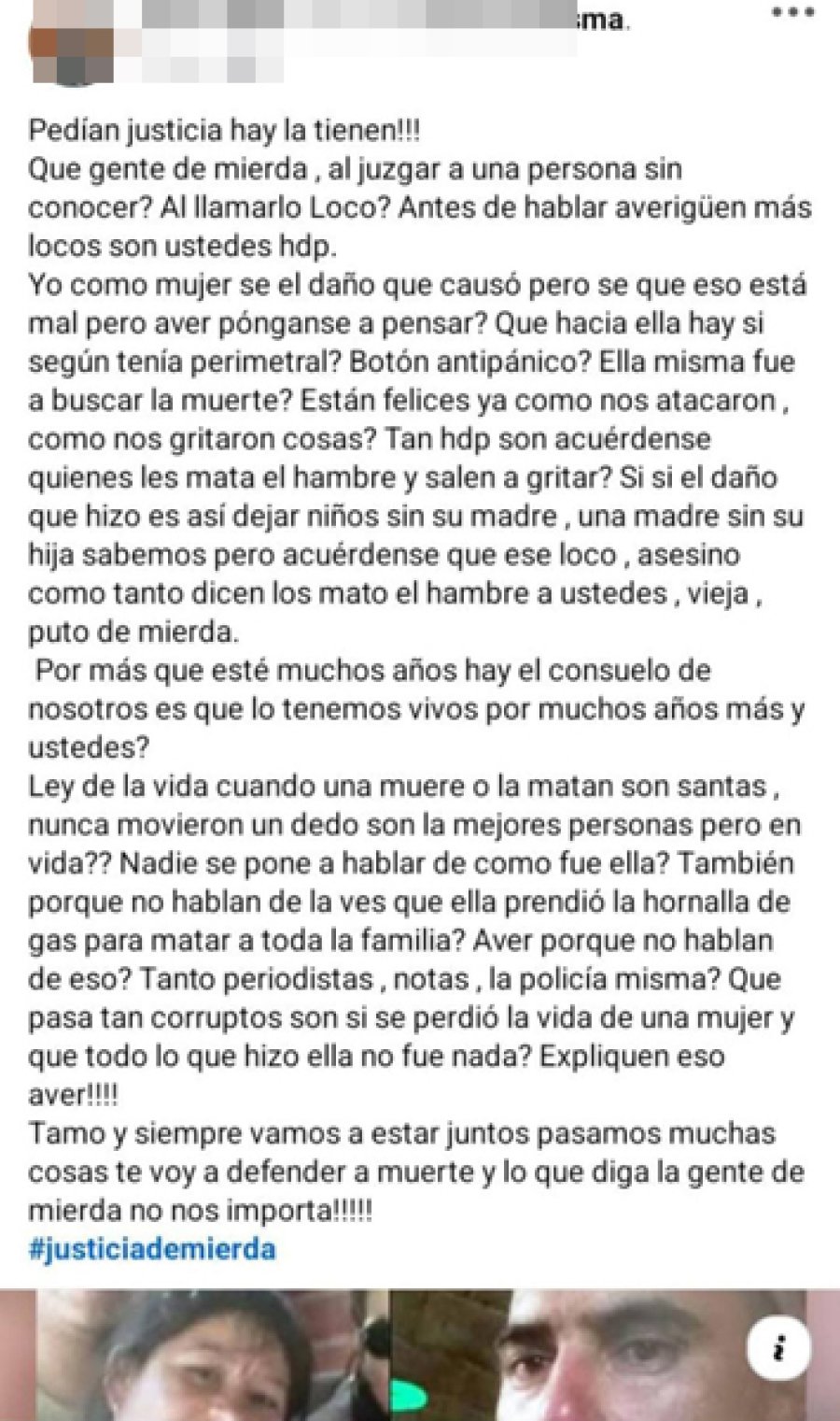 <b>Una pariente del asesino.</b>