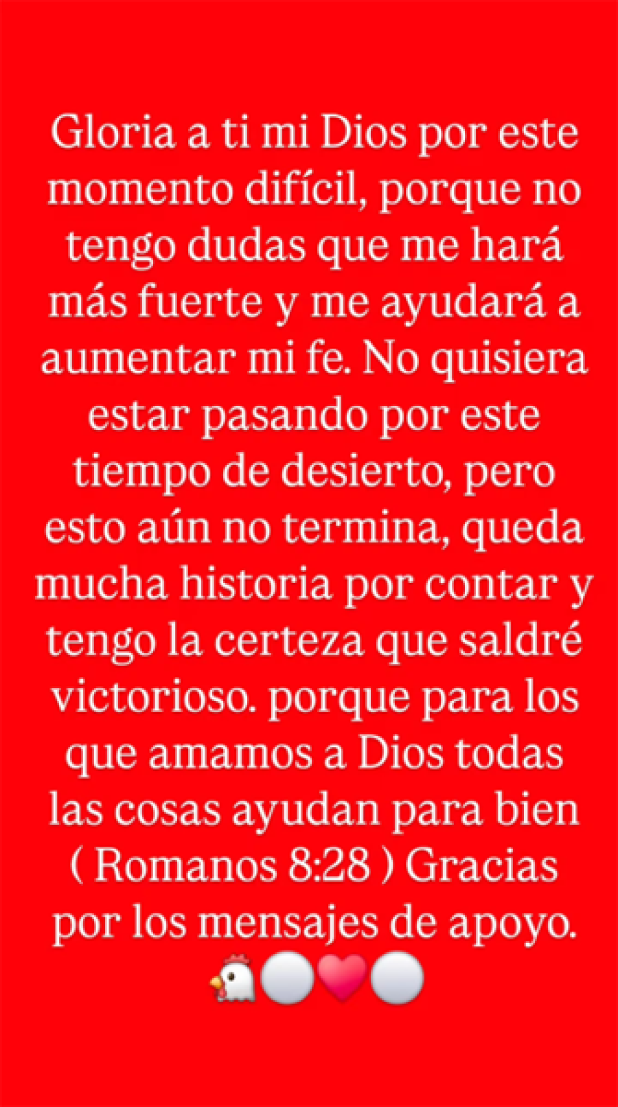 El mensaje completo de Borja.