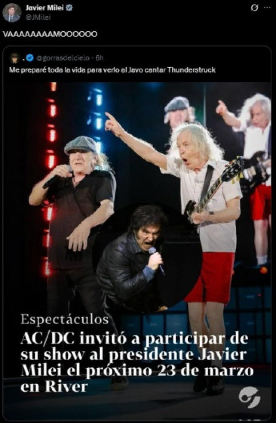<b>La fake que Milei celebr&oacute; y luego debi&oacute; borrar.</b>