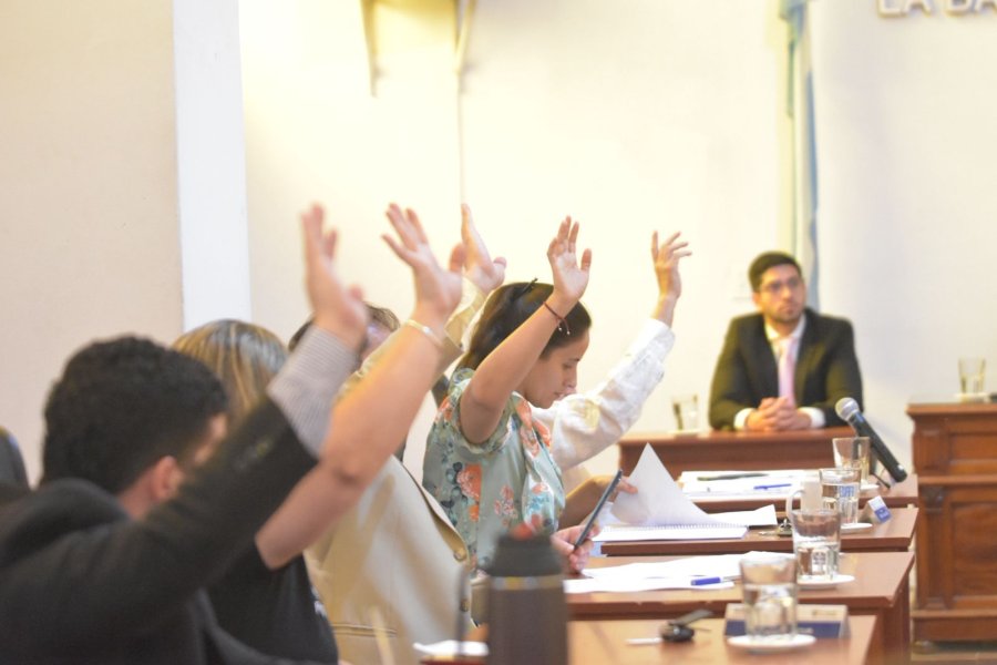 Manos levantadas sobre tablas.