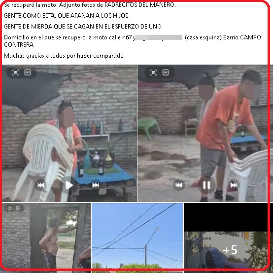 El posteo de la indignada v&iacute;ctima.