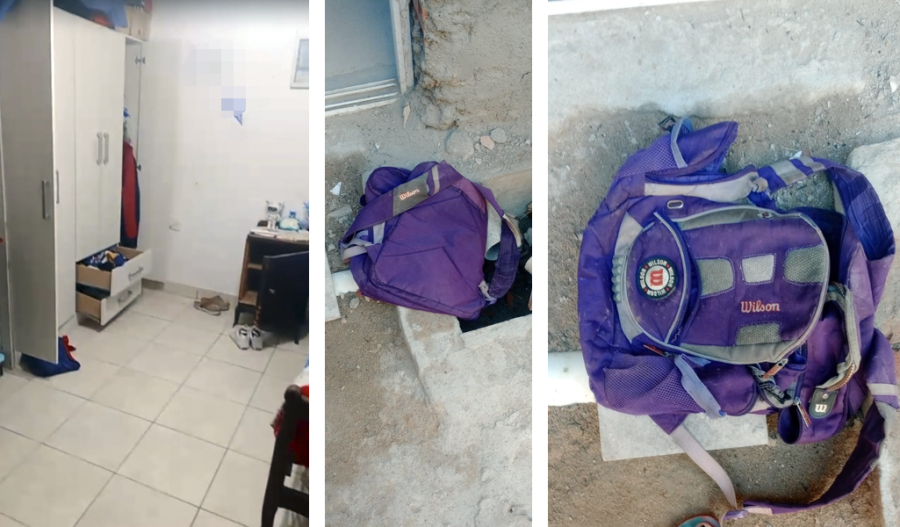<b>Cajones abiertos, todo revuelto y una mochila del ladr&oacute;n.</b>
