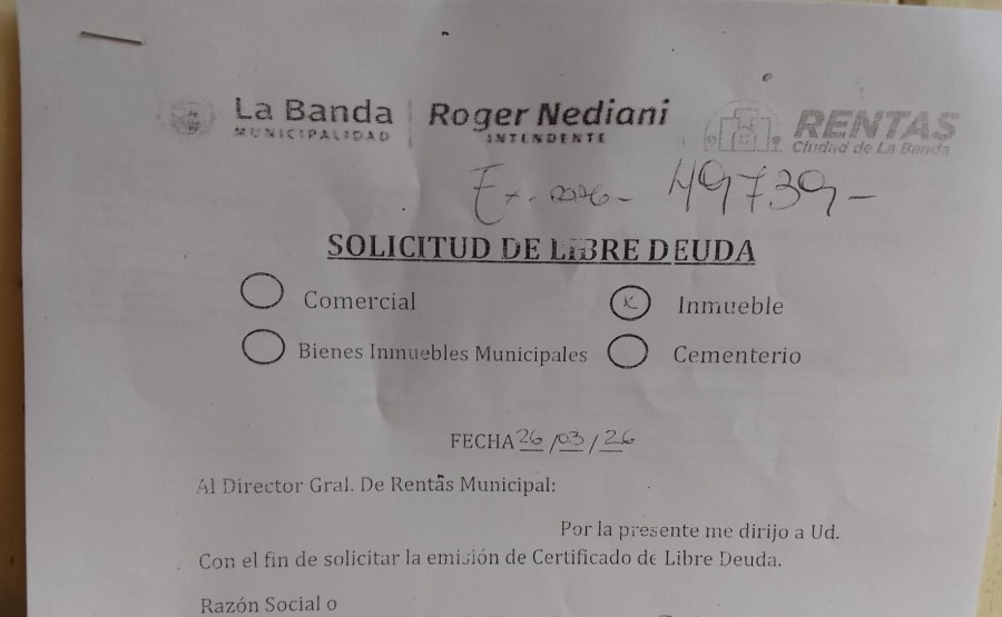 Libre deuda como exigencia para obtener el carnet de conducir.
