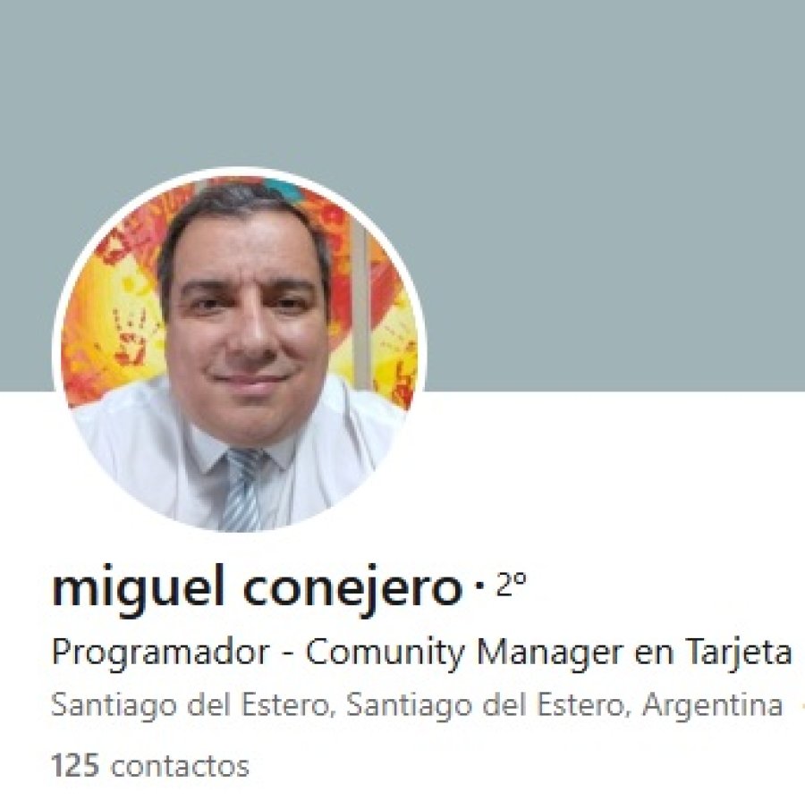 El perfil de Conejero en Linkedin.com. (<a href=