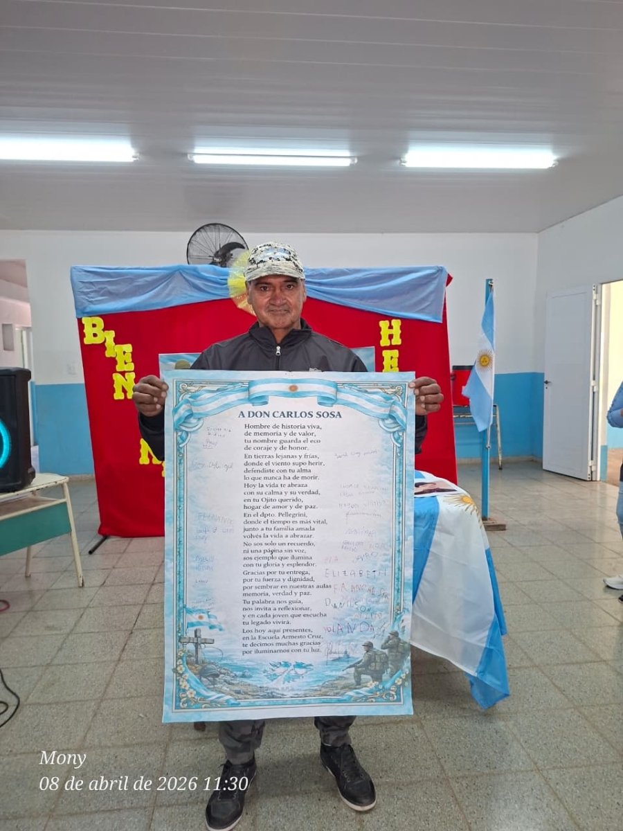 Carlos Bertilio Sosa en una jornada cargada de emociones.