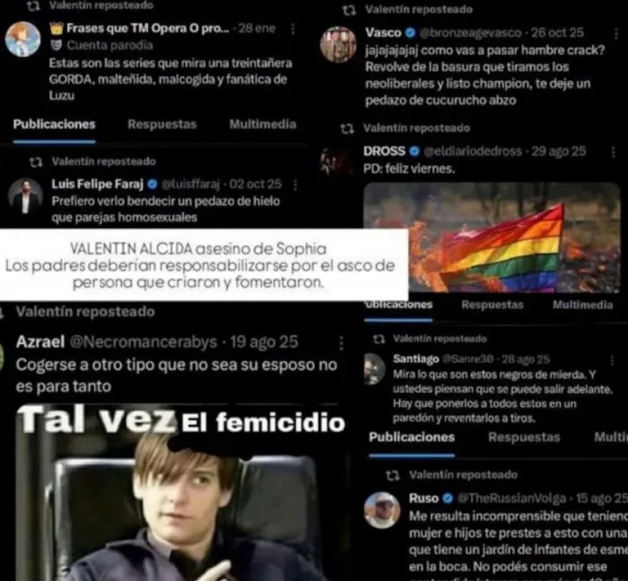 Capturas recopiladas de X.