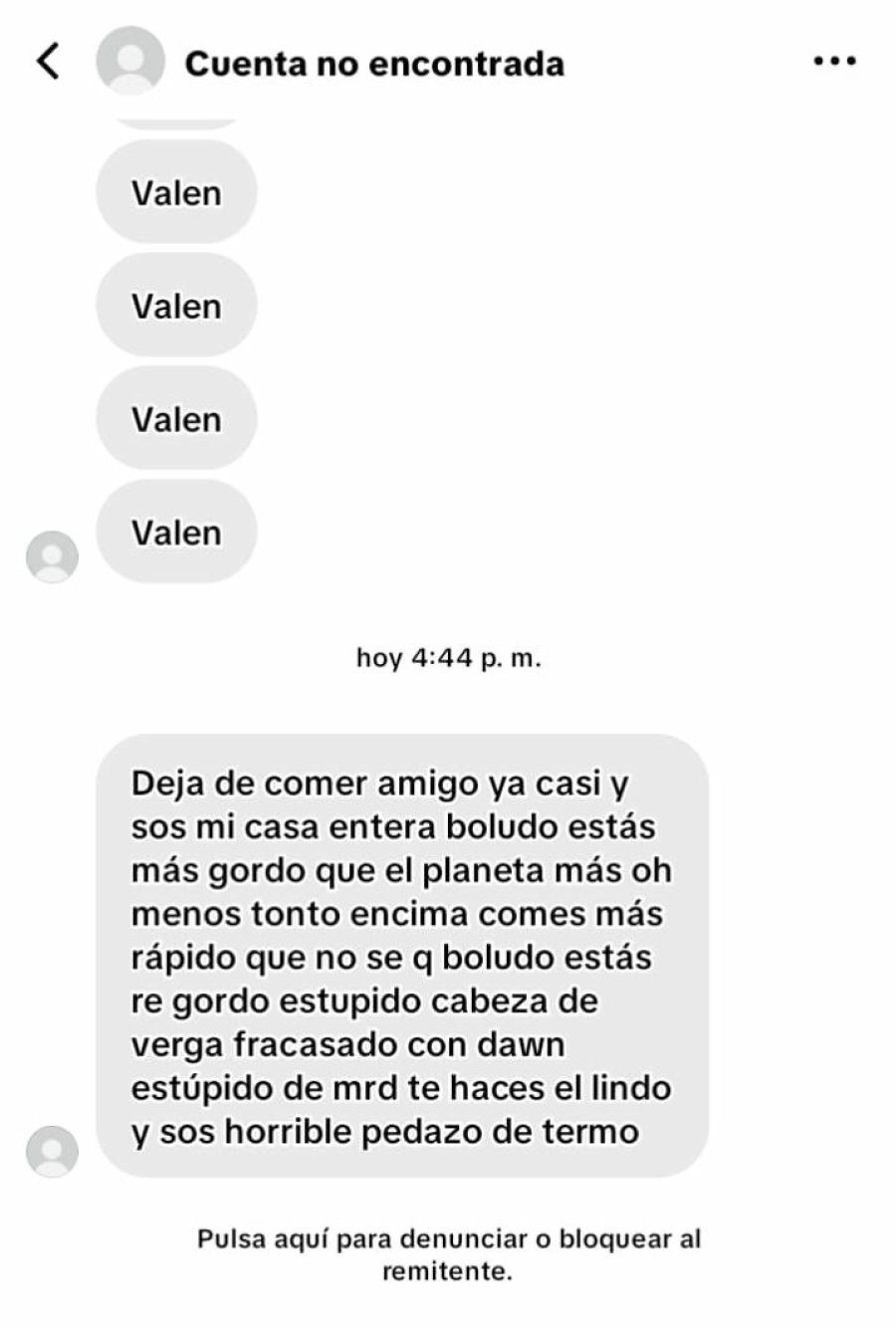 El indignante chat que comparti&oacute; la madre del joven acosado. Los usuarios brindaron apoyo total a la mujer.