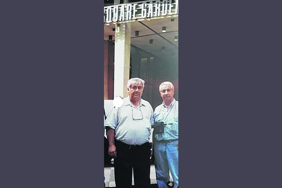 Don Eduardo Morales y Mario Pavón, en Nueva York.