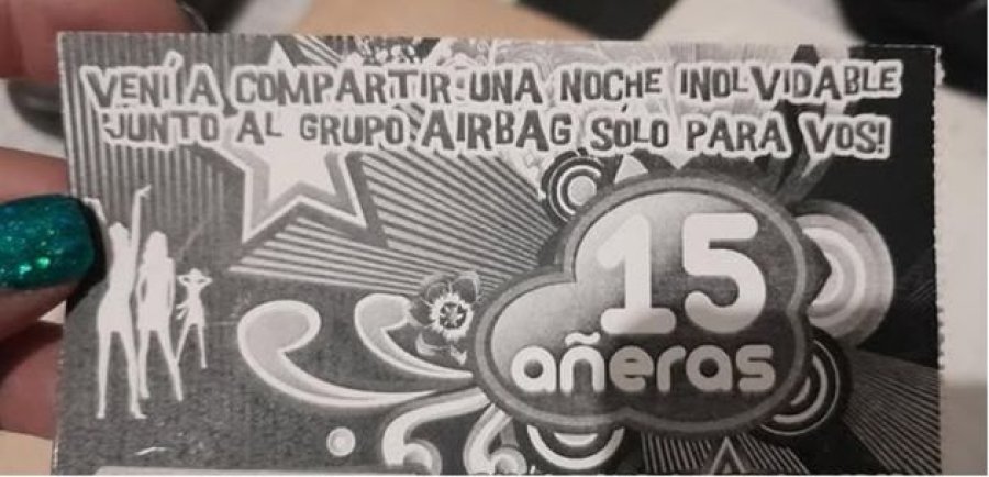 La entrada de aquel evento, compartida por una de las j&oacute;venes que fue al show.