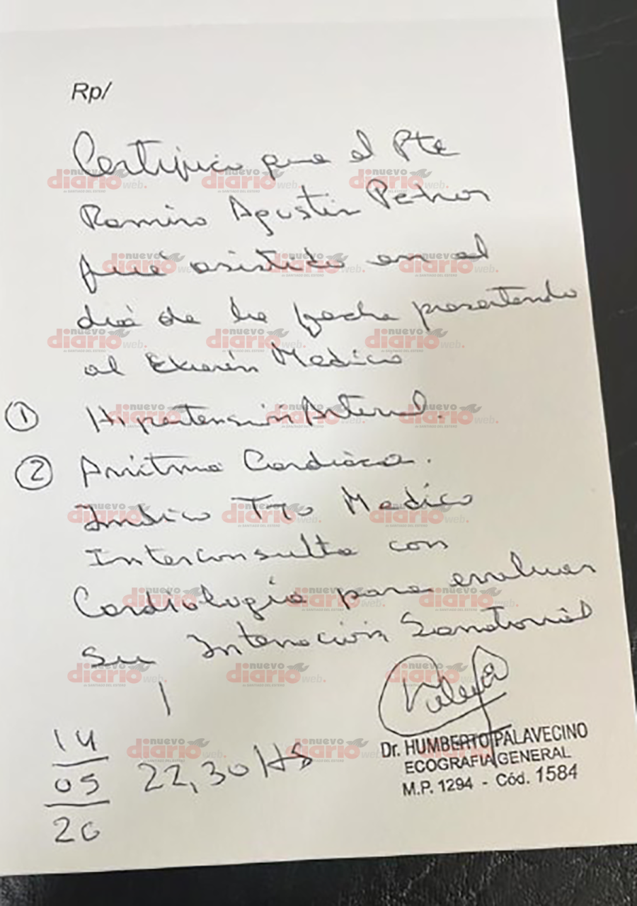 El certificado m&eacute;dico.