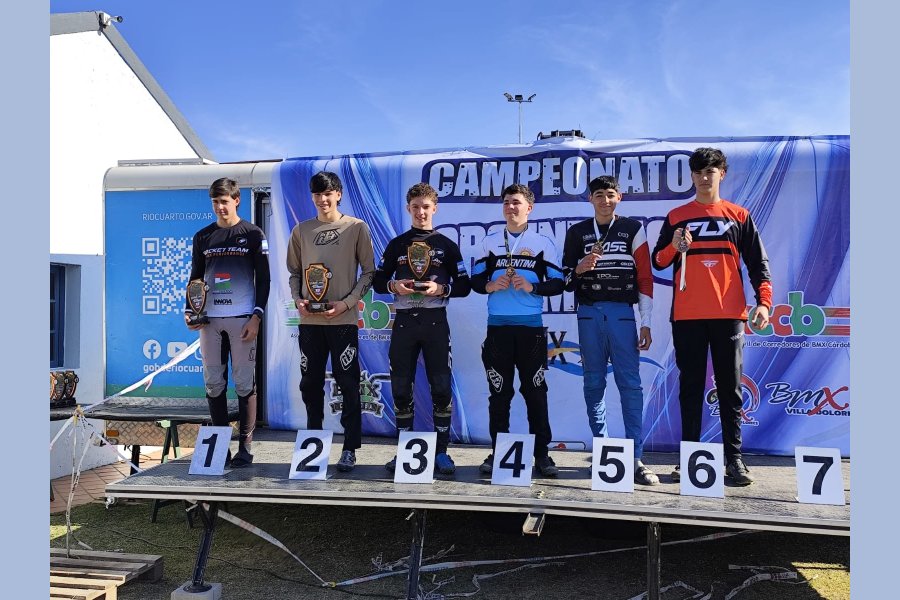 Un podio en una fecha del campeonato argentino.
