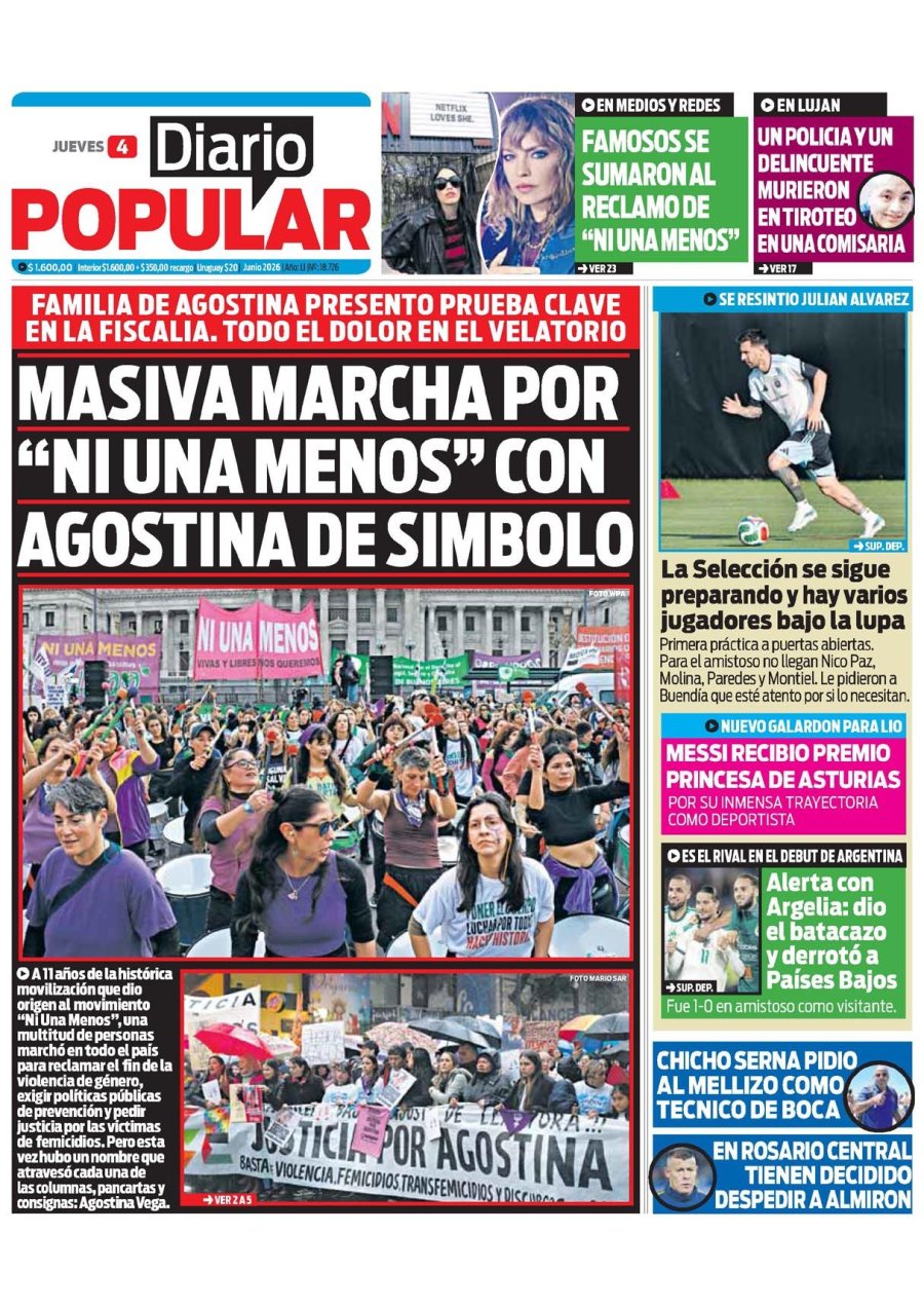 Tapa del suplemento papel