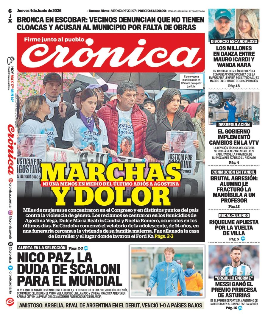 Tapa del suplemento papel