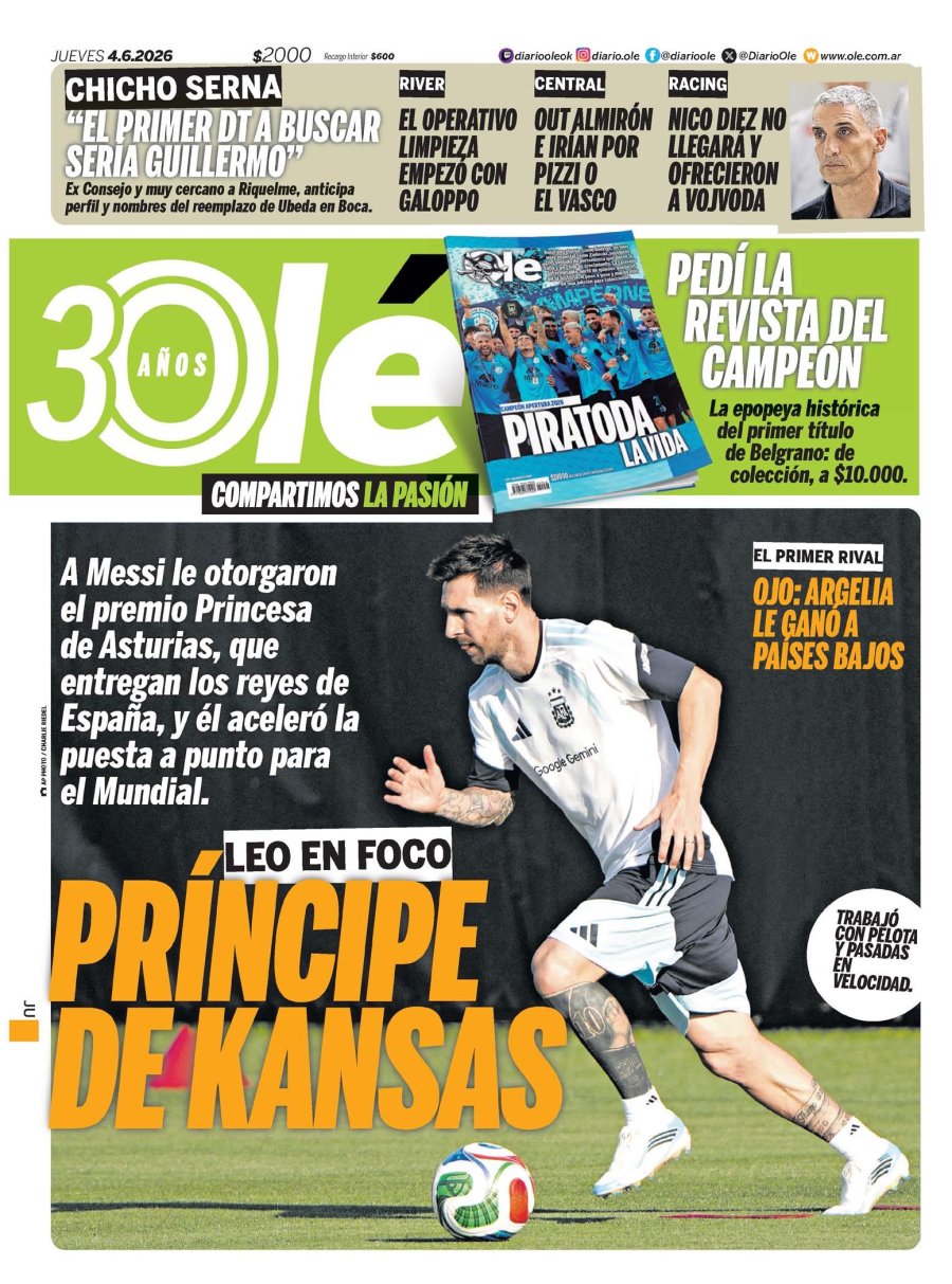 Tapa del suplemento papel