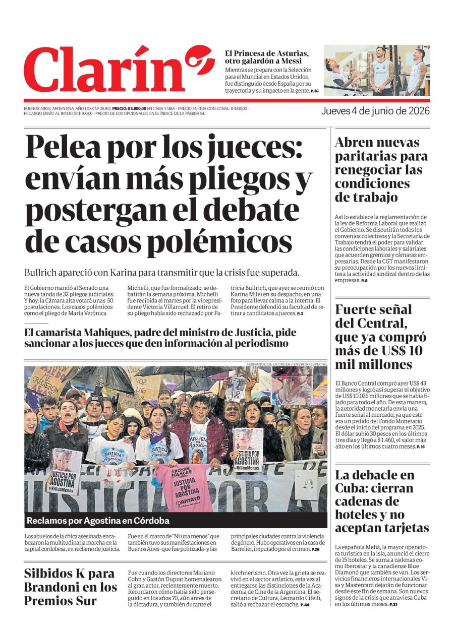 Tapa del suplemento papel