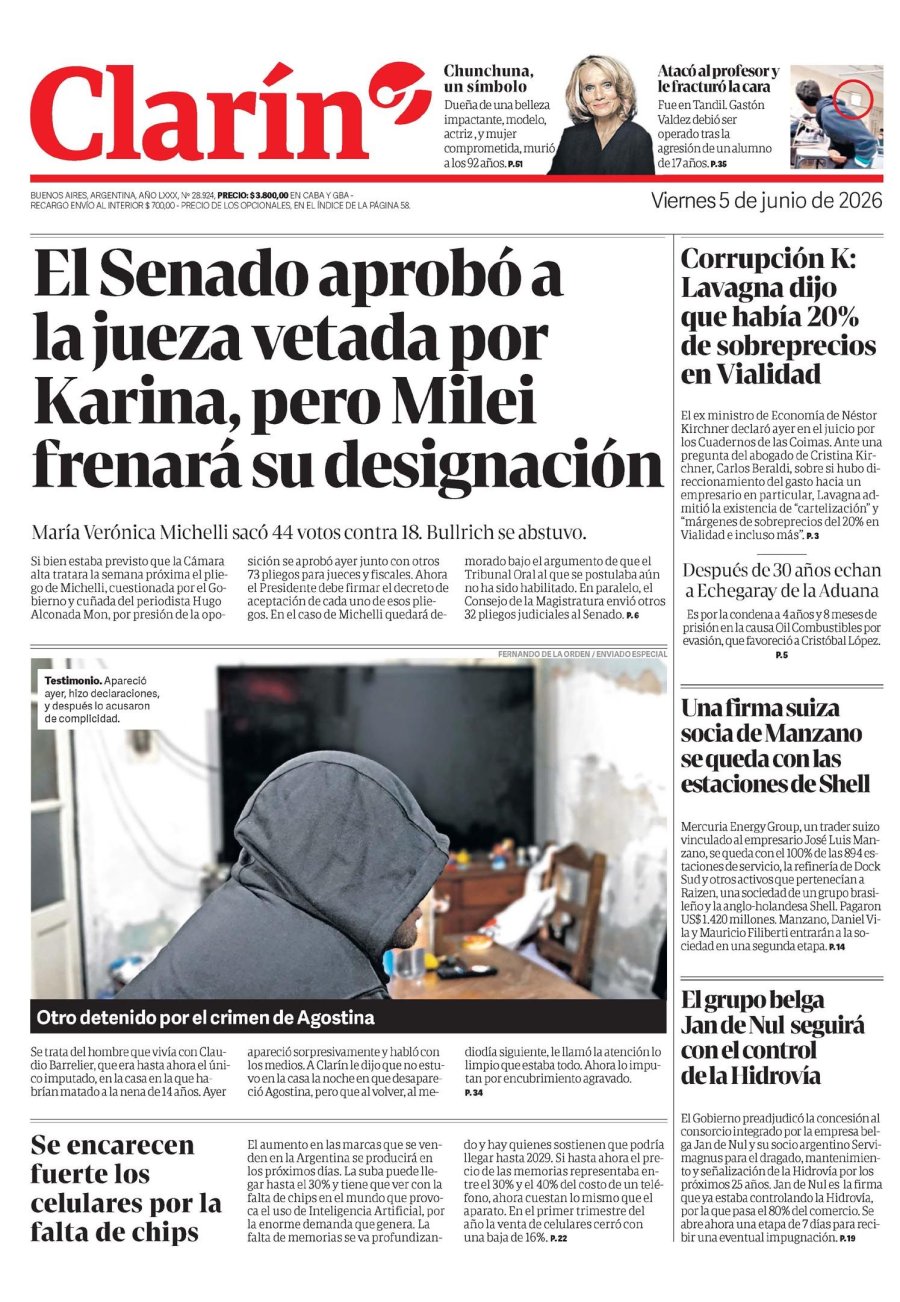 Tapa del suplemento papel