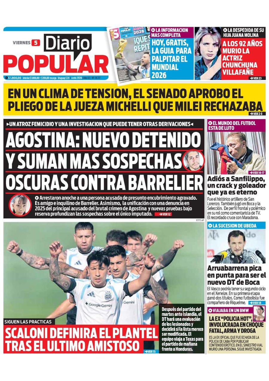 Tapa del suplemento papel