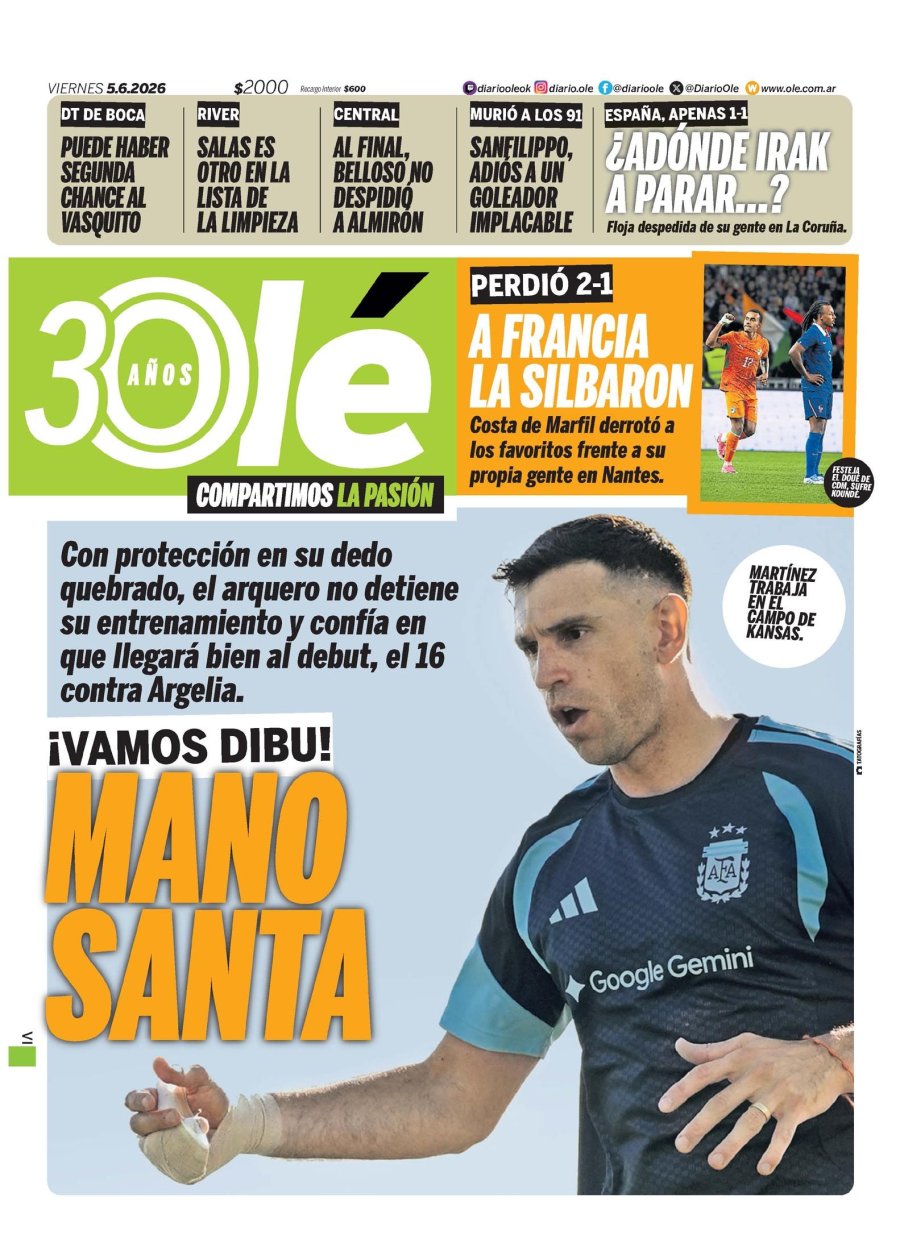 Tapa del suplemento papel