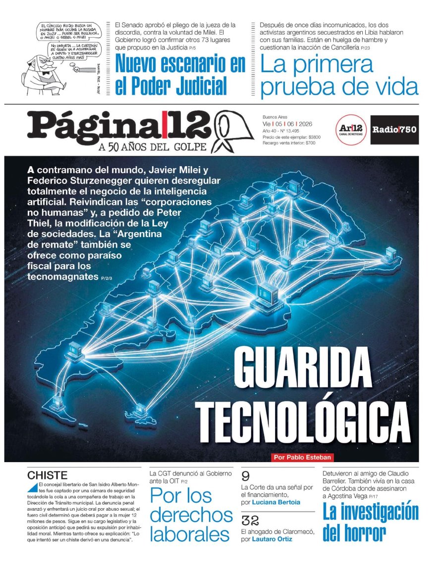 Tapa del suplemento papel