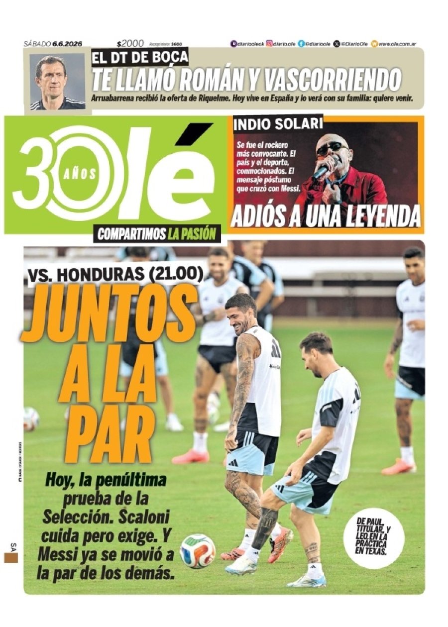 Tapa del suplemento papel
