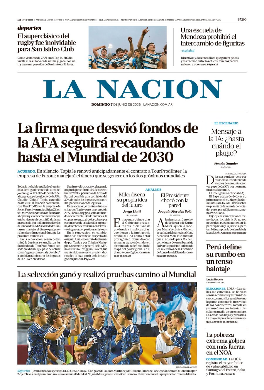 Tapa del suplemento papel