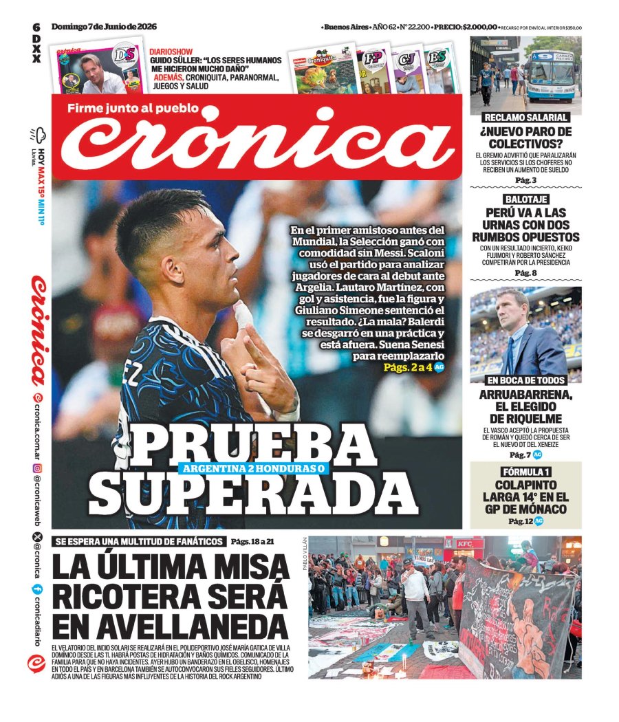 Tapa del suplemento papel