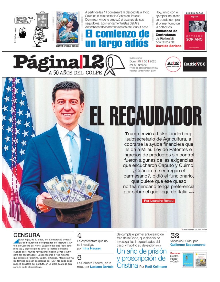 Tapa del suplemento papel