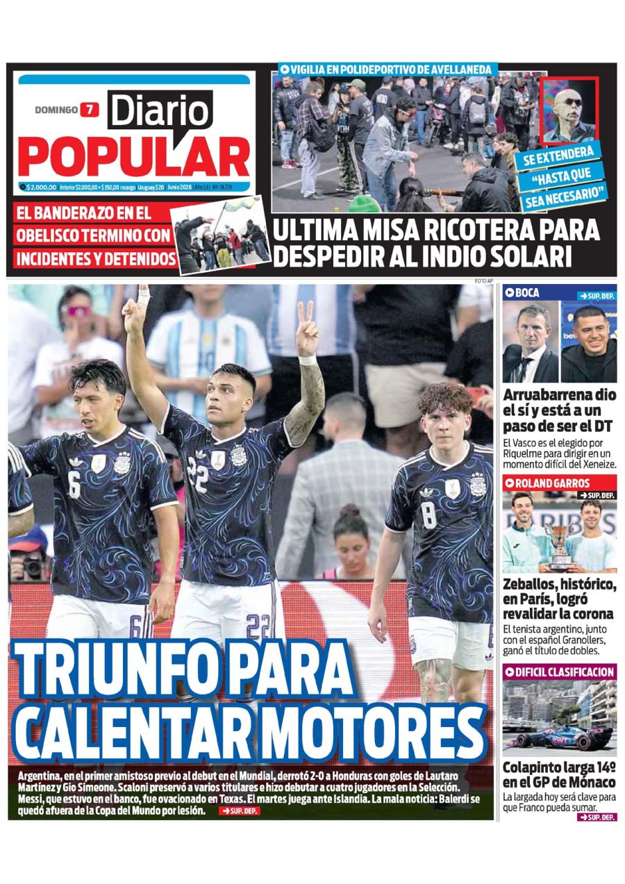 Tapa del suplemento papel