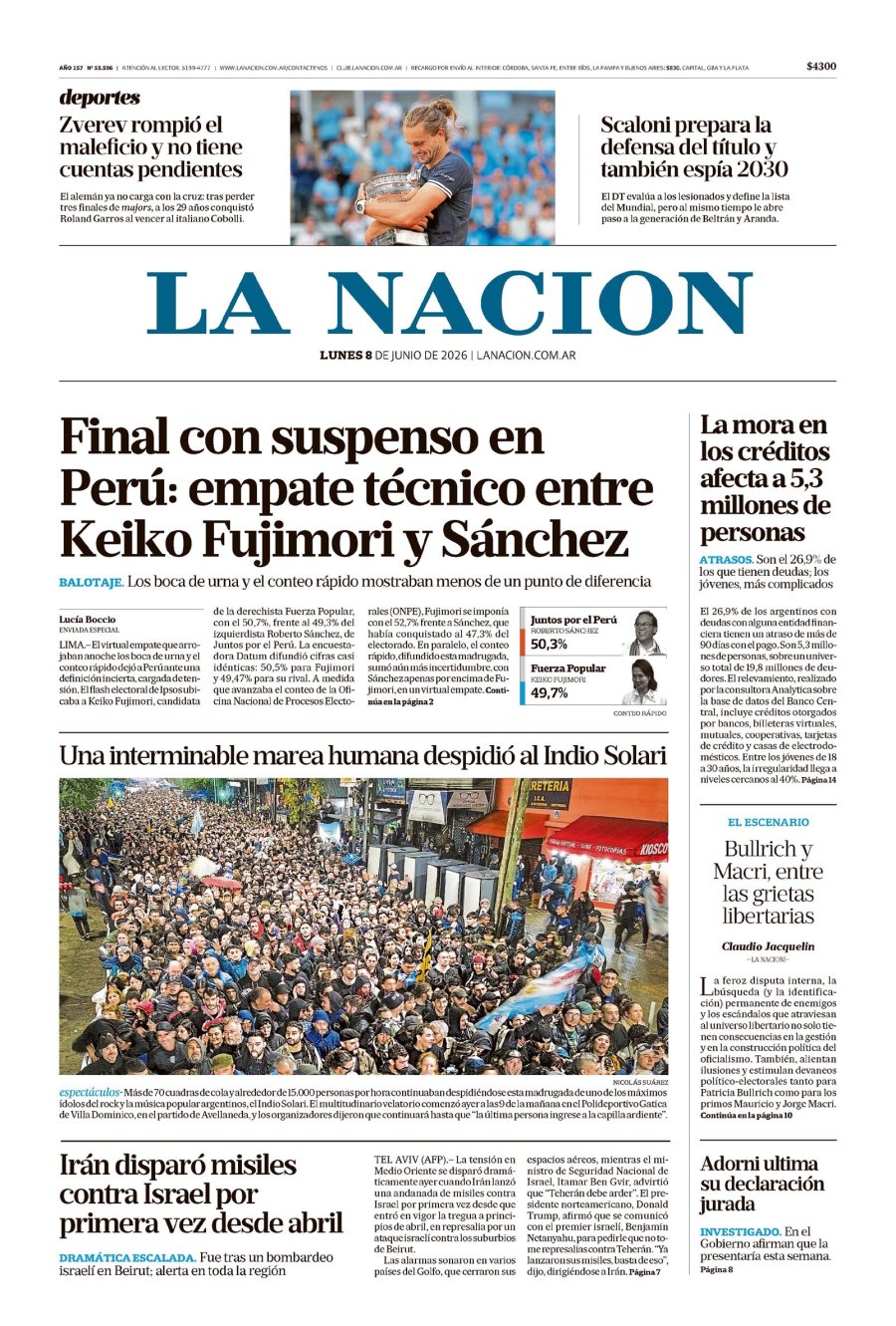 Tapa del suplemento papel