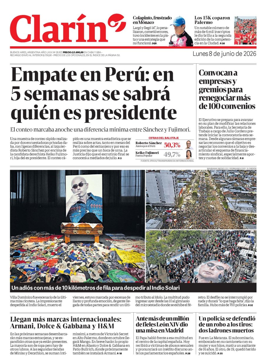 Tapa del suplemento papel