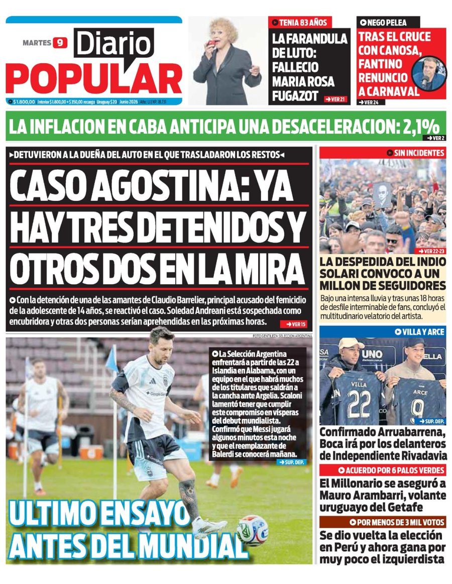 Tapa del suplemento papel