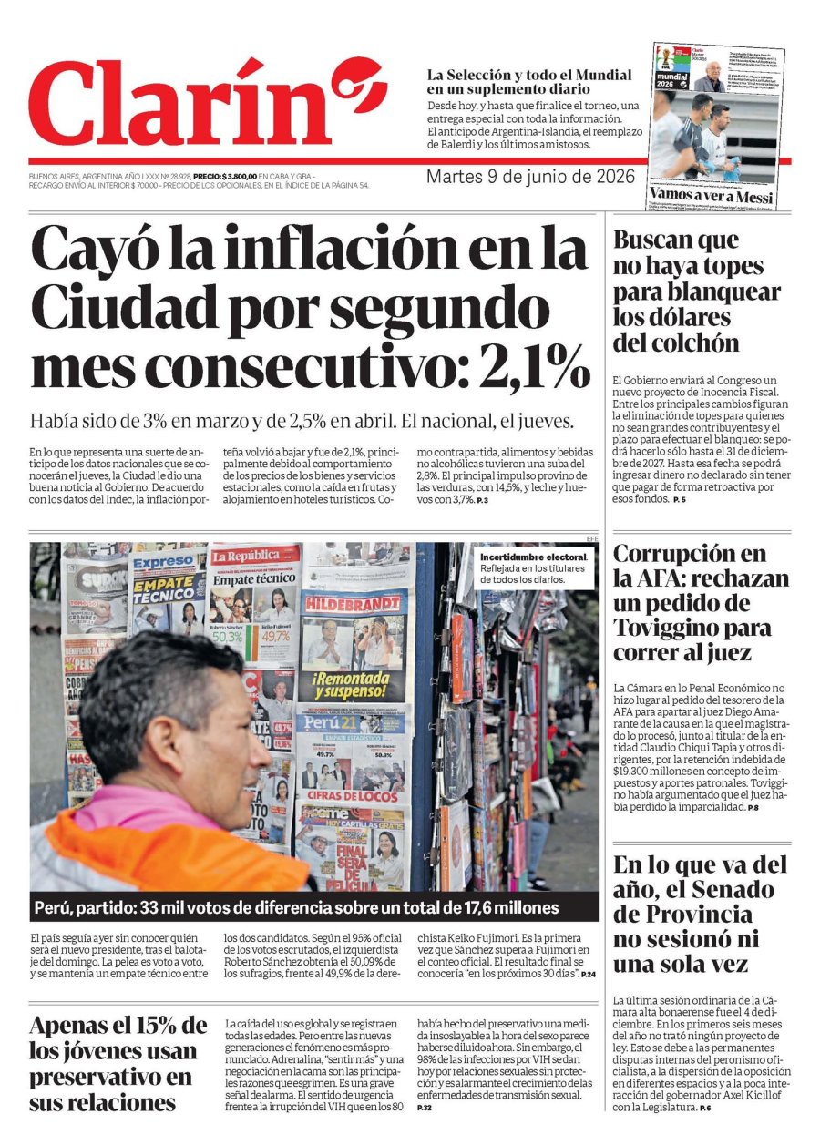Tapa del suplemento papel