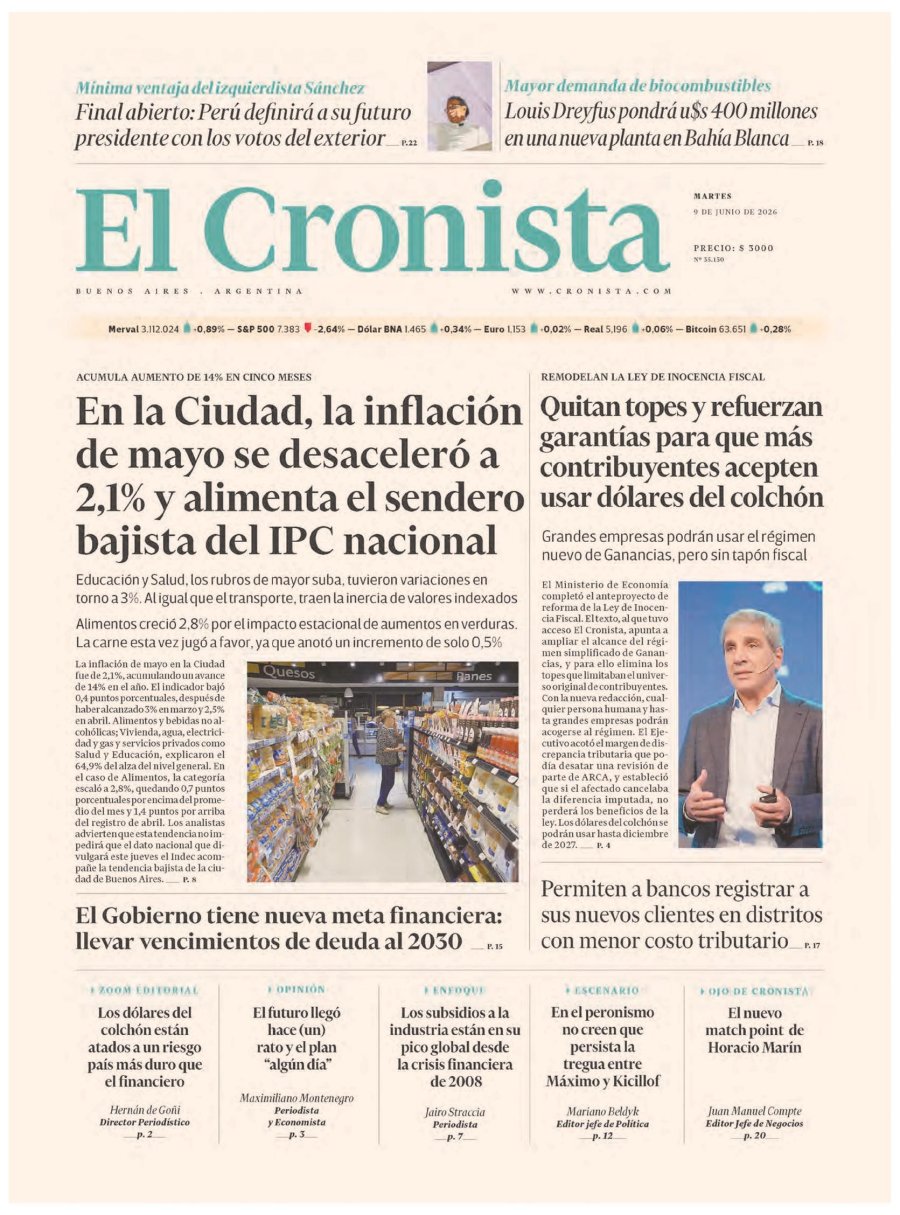 Tapa del suplemento papel