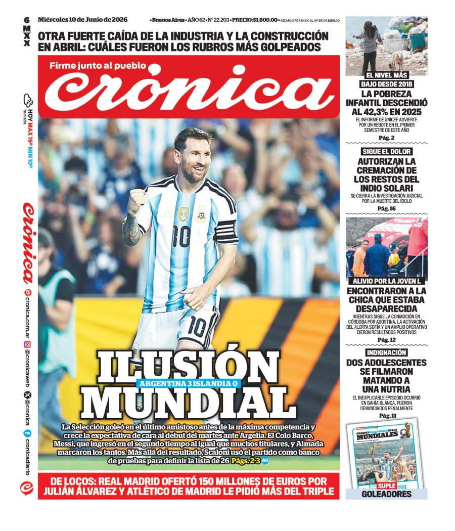 Tapa del suplemento papel