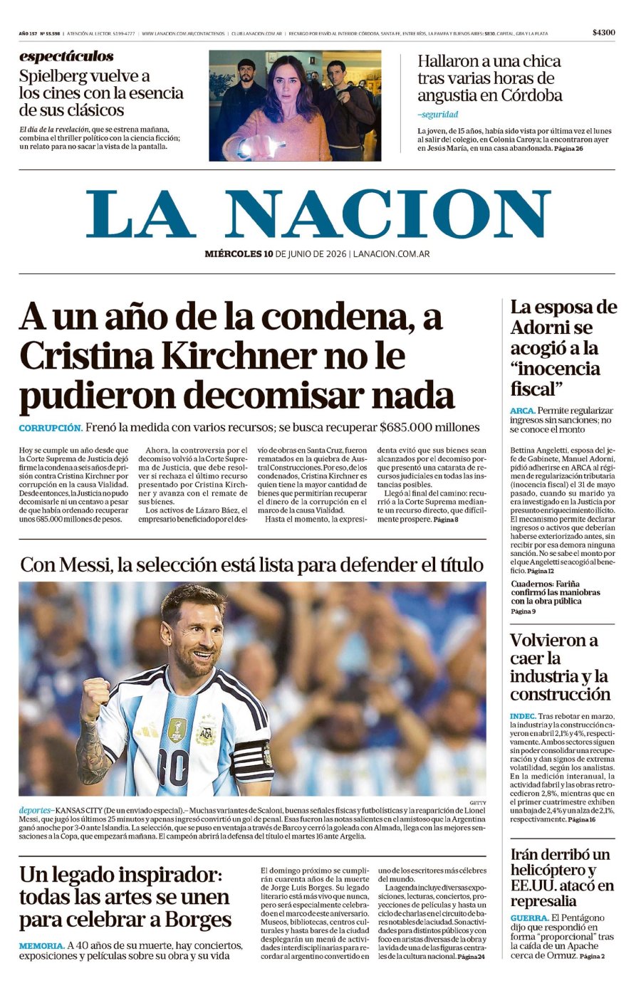 Tapa del suplemento papel