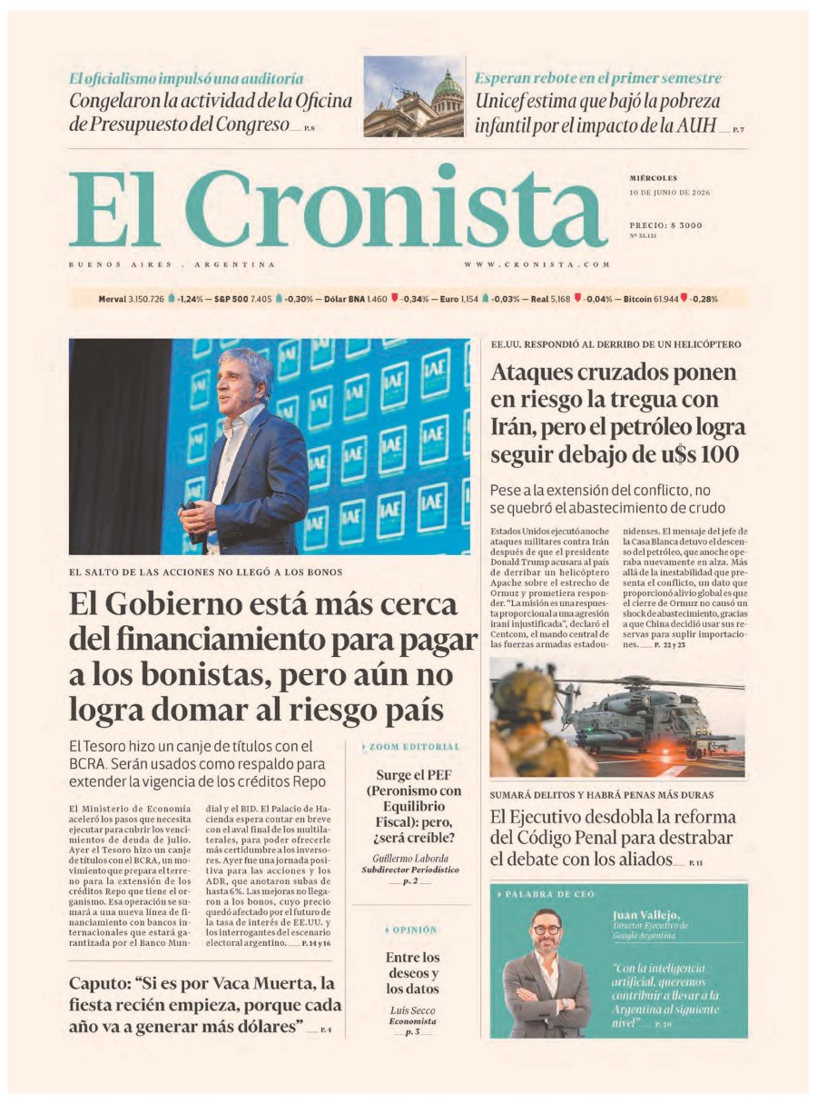 Tapa del suplemento papel
