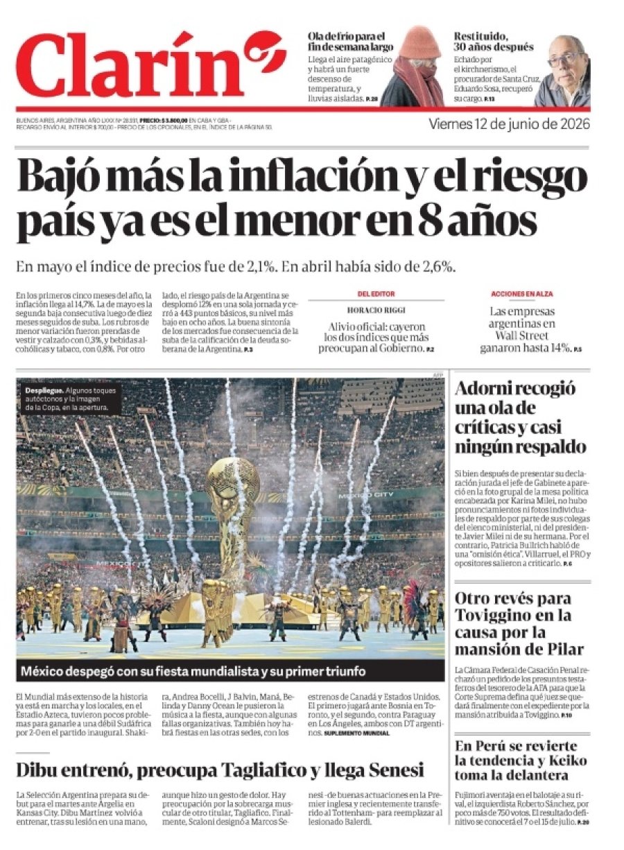 Tapa del suplemento papel