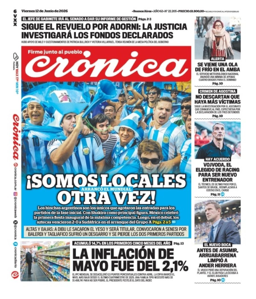 Tapa del suplemento papel