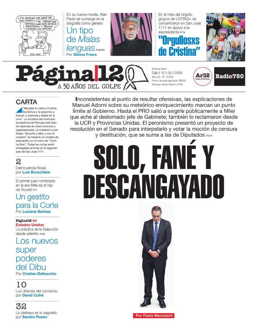 Tapa del suplemento papel