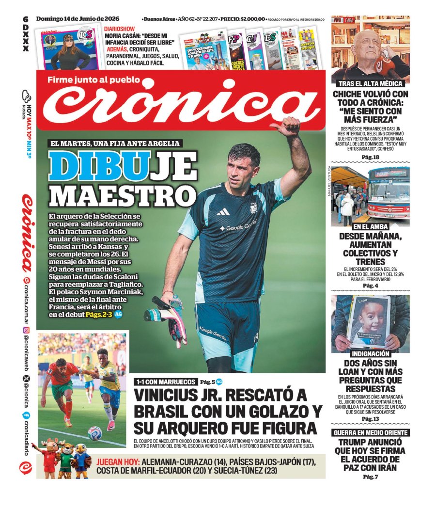 Tapa del suplemento papel
