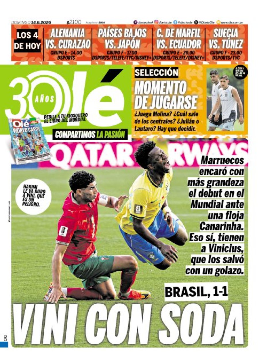 Tapa del suplemento papel