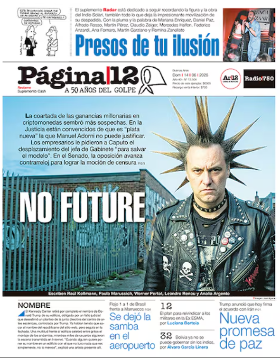 Tapa del suplemento papel