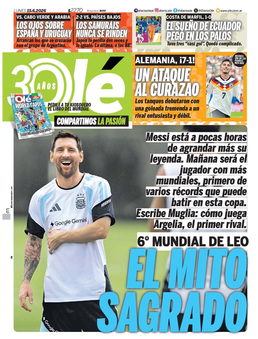 Tapa del suplemento papel