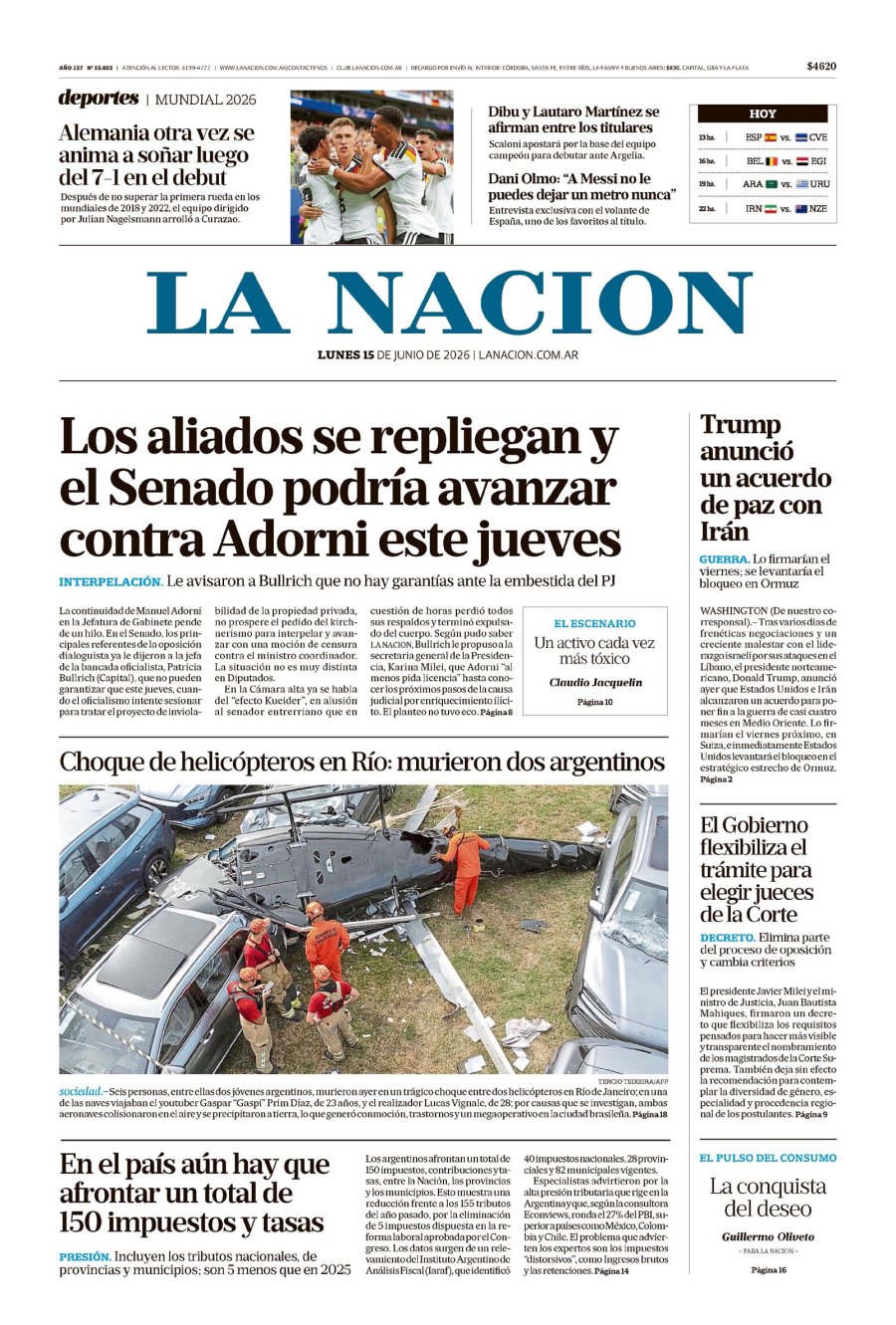 Tapa del suplemento papel
